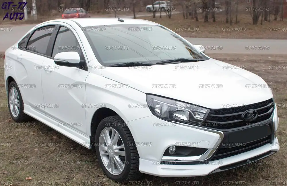 Декоративные накладки на пороги для Lada Vesta- пороги 1 комплект/2 Внешний Материал ABS пластик стиль