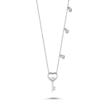 

Silver 925 Sterling Zircon CZ Dangle Necklace
