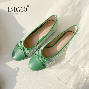 

2020 Flat Shoes Women Leather Loafers Women Green Slip on Shoes for Women 1.5cm
