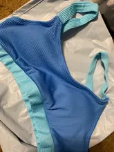 Riseado-Conjunto de Bikinis con aumento para mujer, bañador Sexy de cintura alta, traje de baño de retales, trajes de baño acanalados, ropa de playa para verano 2021