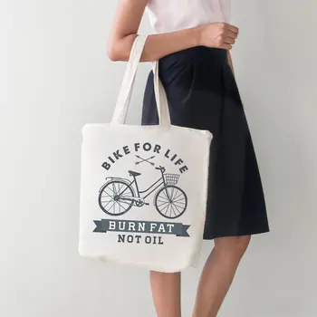 

Angemiel Bag Bike For Life Born Fat Big Shopping Beach Tote Bag