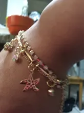 Pulseras con cadena de Color dorado multicapa para mujer, brazaletes con dije de corazón, brazaletes de cristal, novedad de 2020