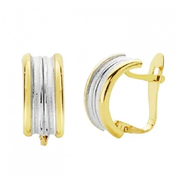 

18K EARRINGS BANDS BICOLOR CATALAN