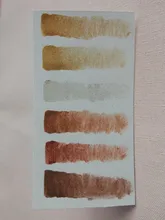 Juego de pigmento de acuarela hecho a mano, Perla metálica, pintura profesional dorada para Acuarelas, Pintura Artística, dibujo, color agua