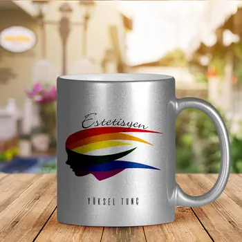 

Personalized Professional Esthetician Silver Gilt Mug Cup-2