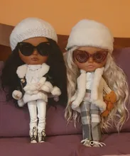 Gafas para muñeca Blythe, lentes de diferentes colores, 1/6, marco de Metal para muñeca Blythe de 12 pulgadas