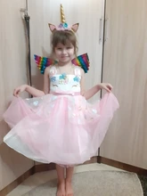 Vestido de verano de unicornio para niñas de 4, 6, 8 y 10 años, princesa disfraz de fiesta, 2020