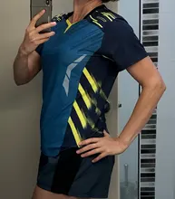 Badminton-Shirt Table-Tennis Training Breathable Short-Sleeves Team-Game Quick-Dry Sports