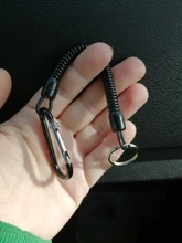 1 Uds llavero táctico retráctil primavera elástico cuerda de seguridad de herramienta senderismo Camping Anti-perdido por teléfono al aire libre senderismo campamento