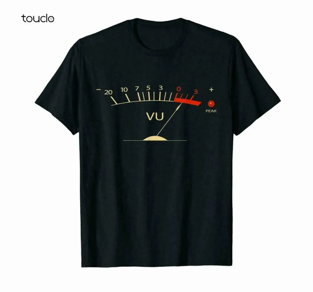 Vu Meter Hi-Fi Vintage Stereo Unisex T-Shirt Nera S-6Xl