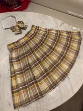 Falda de verano de cintura alta a cuadros plisado para mujer, minifalda harajuku coreana, para baile, tartán, cosplay Kawaii