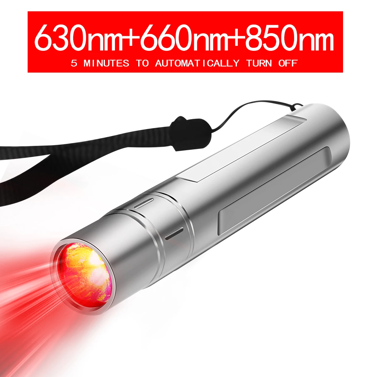 Portable Led Near Infrared Infra 850nm Handheld Medical Lamp 630nm 660nm Red Light Therapy Torch
