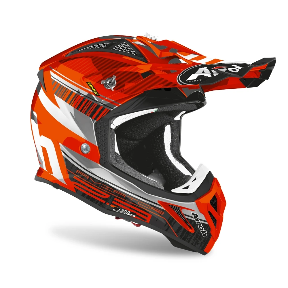 Кросс-шлем | Enduro AIROH AVIATOR 2 3 novak Хром Оранжевый 2020 D. M. I. Автомобили и мотоциклы