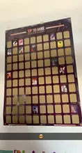 Decoración de la parte superior del hogar, póster de Anime rascador, lista de cubo de Anime, iconos artísticos prémium, gran regalo para los fanáticos del Anime, 100