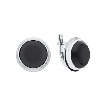 

Silver earrings with agate sunlight sample 925 test