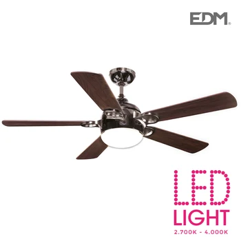 

CEILING FAN MODEL KARA WENGUE/PLATING 28W Ø BLADES 132 CM EDM