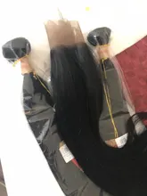 ESTRELLA peruano 360 Frontal de encaje con mechones recto mechones de cabello humano postizo mechones con cierre Remy extensión del pelo con Frontal