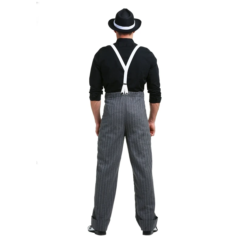 Quality Mens Mafia Underboss Cosplay Costume 1920's Style Gangster Costume Halloween