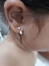 Crystal Earrings Jewelry Wedding-14k Water-Drop Japanese S925-Sterling-Silver Real-Gold