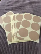 Pegatinas Vintage de marca Kraft para manualidades, sobres adhesivos hechos a mano, sello adhesivo de sello, color blanco, varios, 100 Uds.