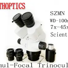 Научный 7x-45x Тринокулярный Стерео микроскоп/головка микроскопа/Аксессуары для микроскопа