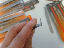 Pinzas para pestañas postizas profesionales 6A-SA, extensión y volumen de pestañas, pinzas para las cejas, herramientas de maquillaje, 1 unidad