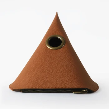 

Leather Tissue Box Minimalist Design, Perfect Office & Home gift, Vegan Leather Dark Brown 'Trimorph'