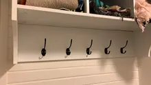 Coat-Hooks Hardware Wall-Mounted 20-Screws Heavy-Duty Retro Black-Color for Hat Dual-Prong