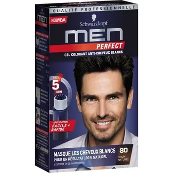 

SCHWARZKOPF Color Gel Men Perfect Anti-White Hair-Lifelike Brown 80