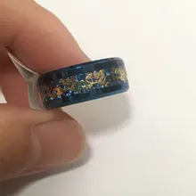 De acero de titanio anillos de dragón negro y hombre en azul regalos de boda banda de tamaño 6-12