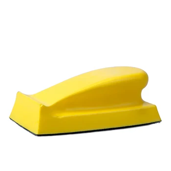 

70*130mm Hand Grinding Block Polishing Tool Sanding Block Rubber Hook Loop Backing Pad Sandpaper Holder Abrasive Tools Yellow