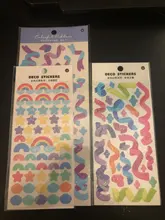 Pegatinas de PVC decorativas con láser, cinta colorida, etiqueta de palo de Scrapbooking, bricolaje, diario, álbum, adhesivo de papelería, accesorios