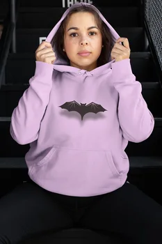 

Angemiel Wear Black Bat Pink Women 'S Hooded Sweatshirt