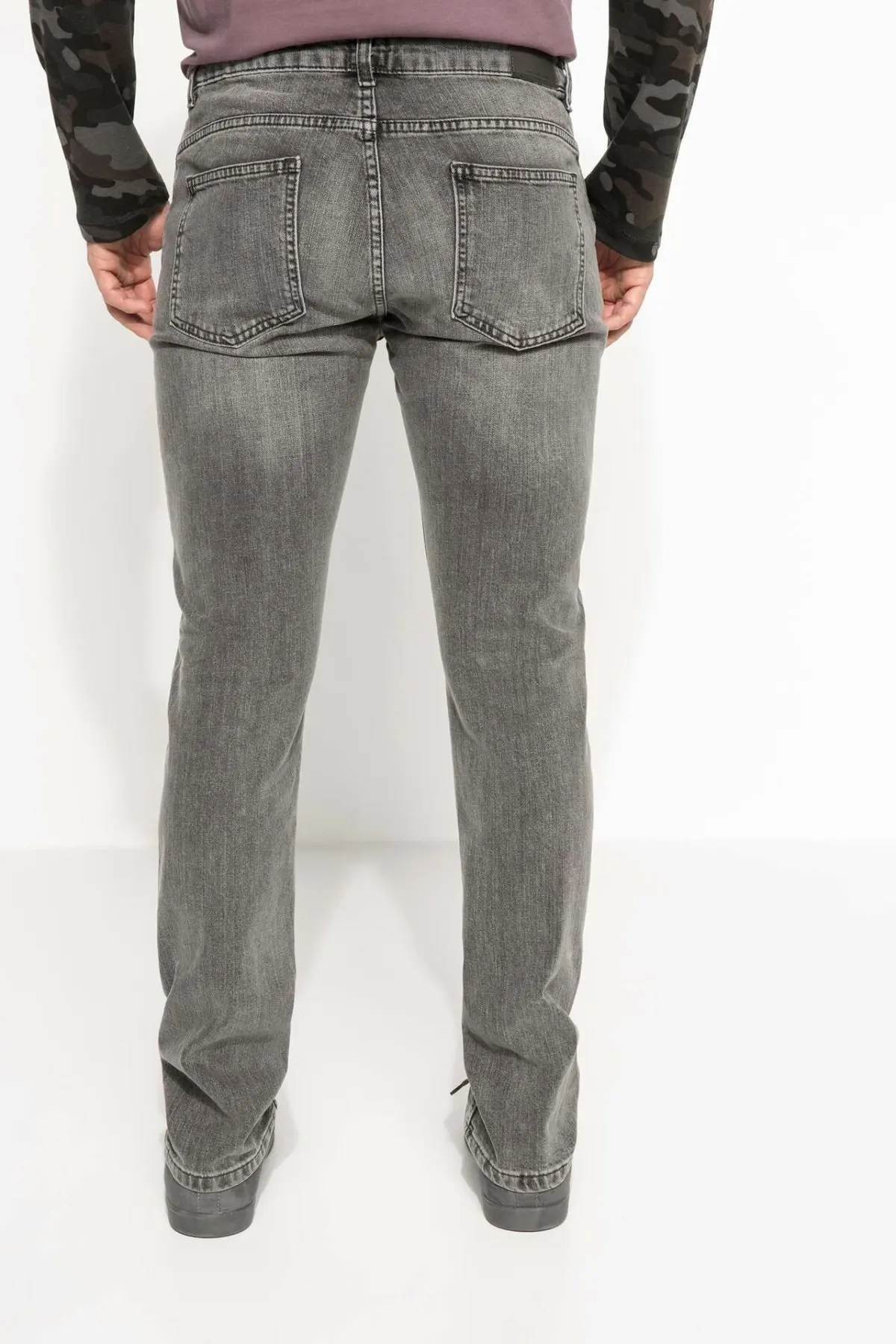 DeFacto человек мыть джинсы Для мужчин прямые со средней талией длинные джинсовые мужские штаны карманы Bottoms-H2470AZ17AU