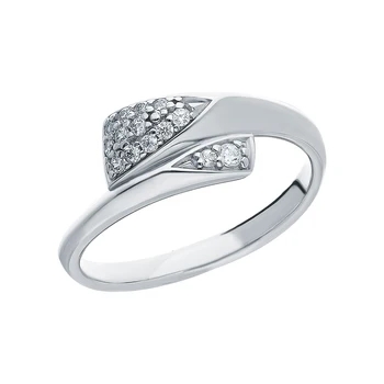 

Silver ring with cubic zirconia sunlight sample 925