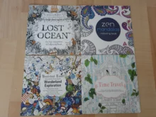 4 Uds 24 páginas inglés versión perdido océano de viaje en el tiempo para colorear libro Flor de mandala para adultos para aliviar el estrés libro de dibujo artístico