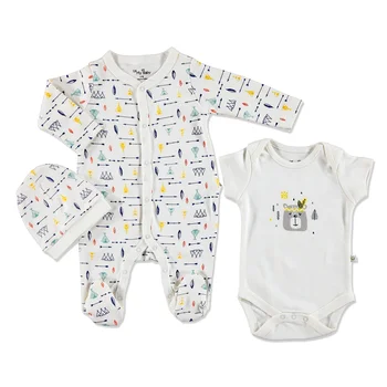 

ebebek For My Baby Summer Boy Indian Romper Bodysuit Hat 3 pcs Set