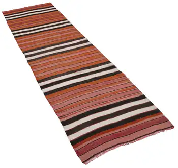 

89x308 Cm Multicolor Handmade Oriental Rug Runner Rug-3x10 Ft