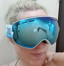 COPOZZ-Gafas de esquí para hombre y mujer, lentes de Snowboard para esquiar, protección UV400, antiniebla