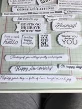 Sellos de mensajes para hacer tarjetas, sellos transparentes para manualidades, colección de recortes