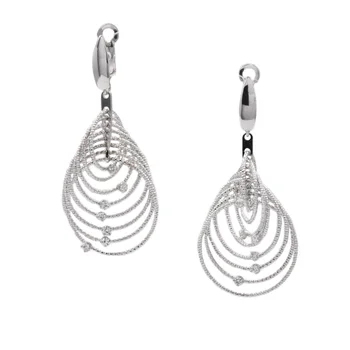 

Luce earrings with 925 silver plated white rhodium plated diamond treatment