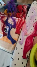 BENEHAIR-Pinzas para el pelo en extensiones de cabello, pinzas para el pelo sintético, color arcoíris resaltado, rosa, rojo y azul