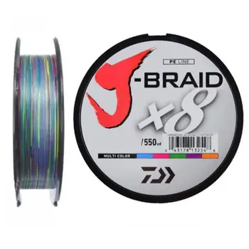 

Braided fishing line J-braid x8 multicolor 150m