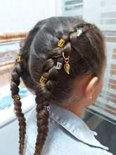 Anillo para el pelo de plata y oro para mujer, accesorio para el pelo con cuentas, amuleto de tubo amuleto, accesorio para extensiones, 80/90/100 Uds.