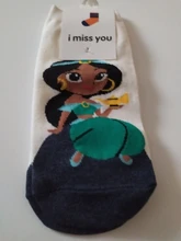 Calcetines de princesa de Disney para mujer, medias coreanas de dibujos animados, tobilleras divertidas, calcetines de algodón para chicas, calcetines cortos de tubo para adultos, 1 par