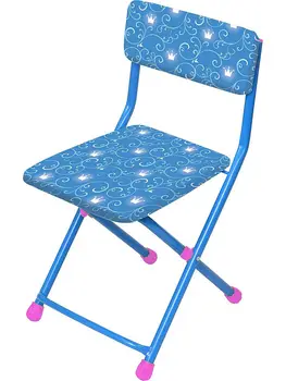 

Children's folding chair with soft seat and back