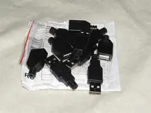 Socket-Connector 4-Pin-Plug Plastic Black Male Female 10pcs Type-A with Cover Diy-Kits