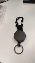 Retráctil llavero anillo de llave tarjeta de identificación titular iphone 5 s caso madera Samsung Galaxy S 6 caso Samsung Galaxy S 5 caso de alambre de acero multiherramienta mosquetón Clip Tarjeta de Identificación de artículos de papelería