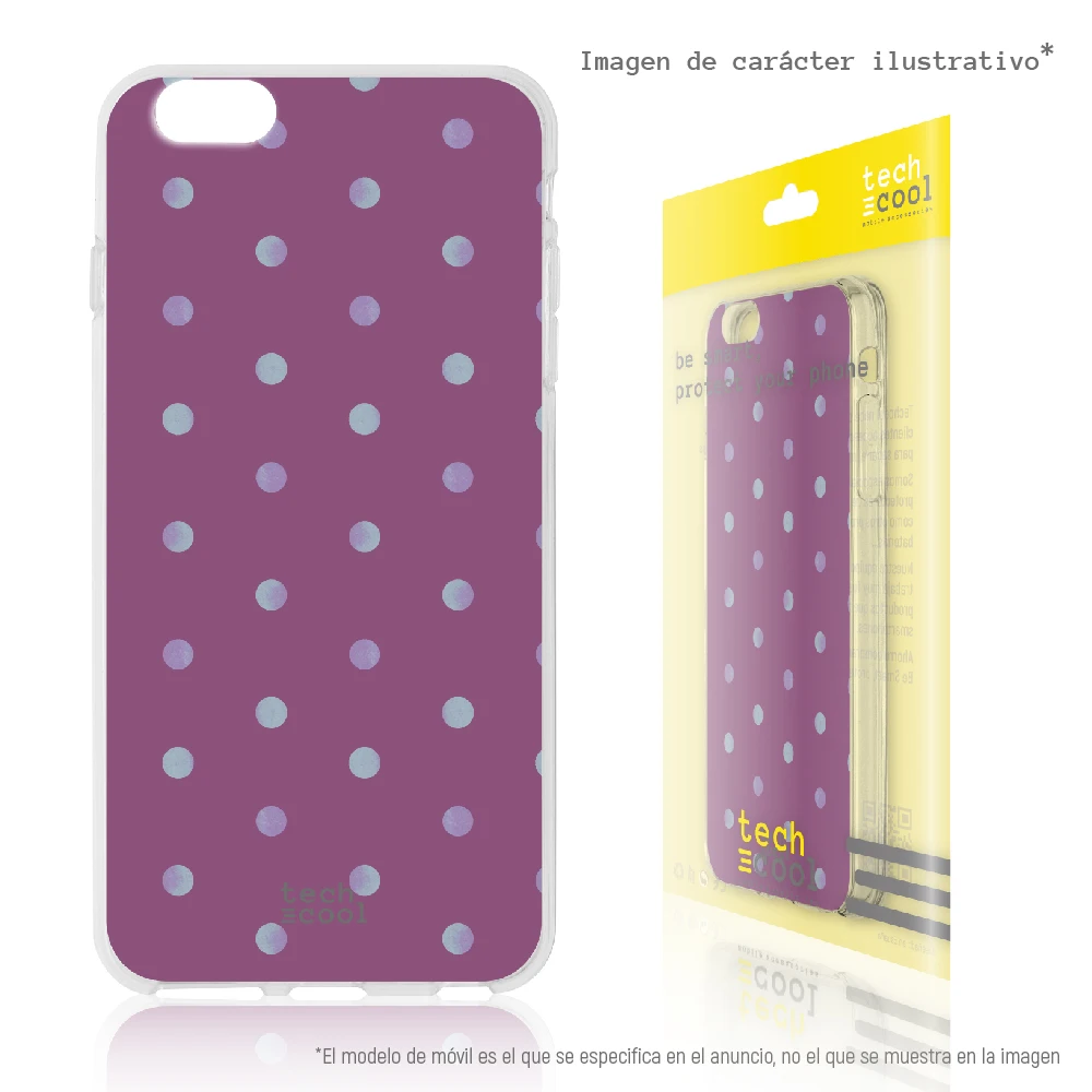 FunnyTech®Silicone Case for IPhone 7 Plus/7 Plus Bottom l purple polka dot