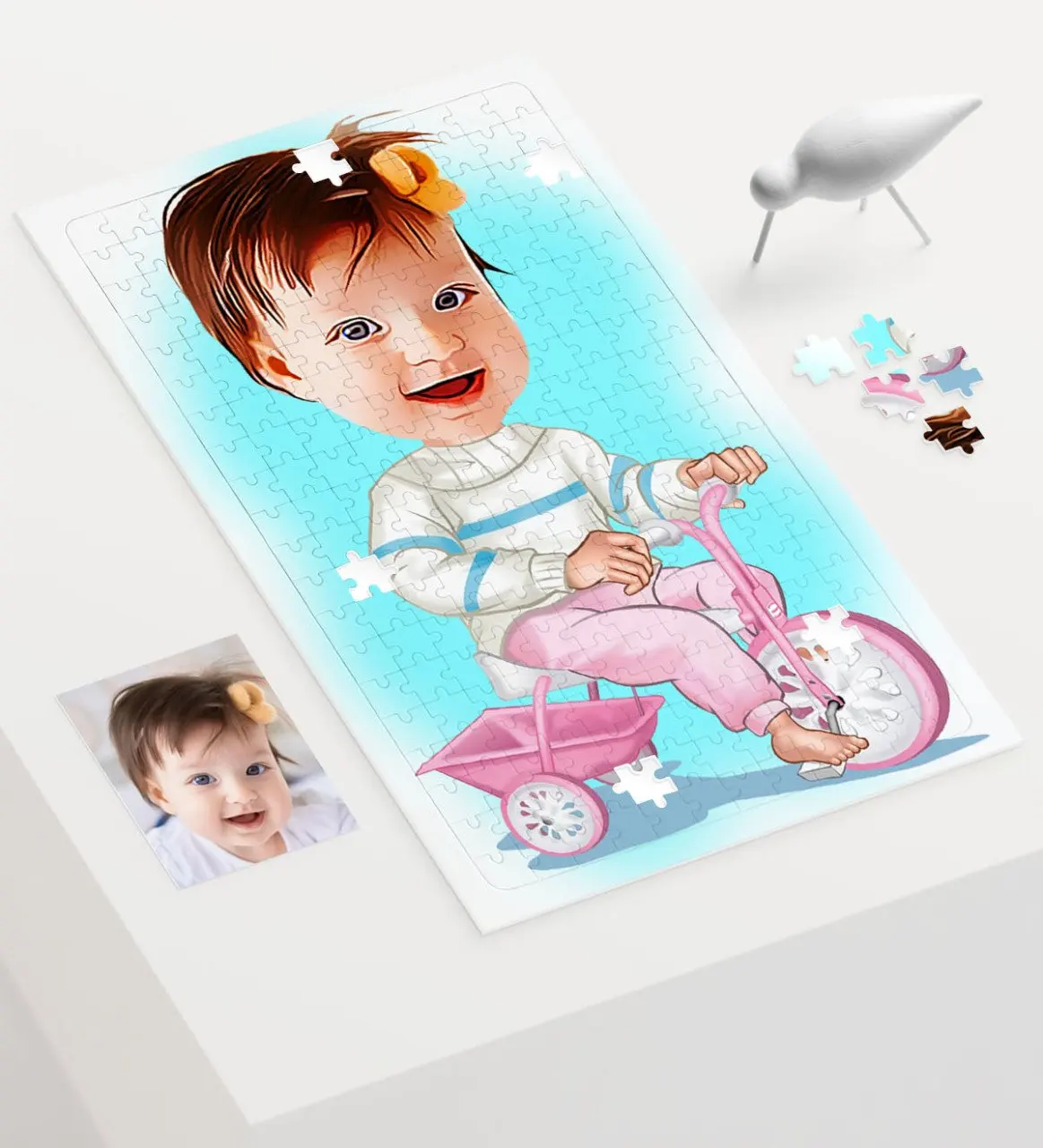 Персонализированные детские мультфильм 240 шт A3 головоломка-4 фото забавная